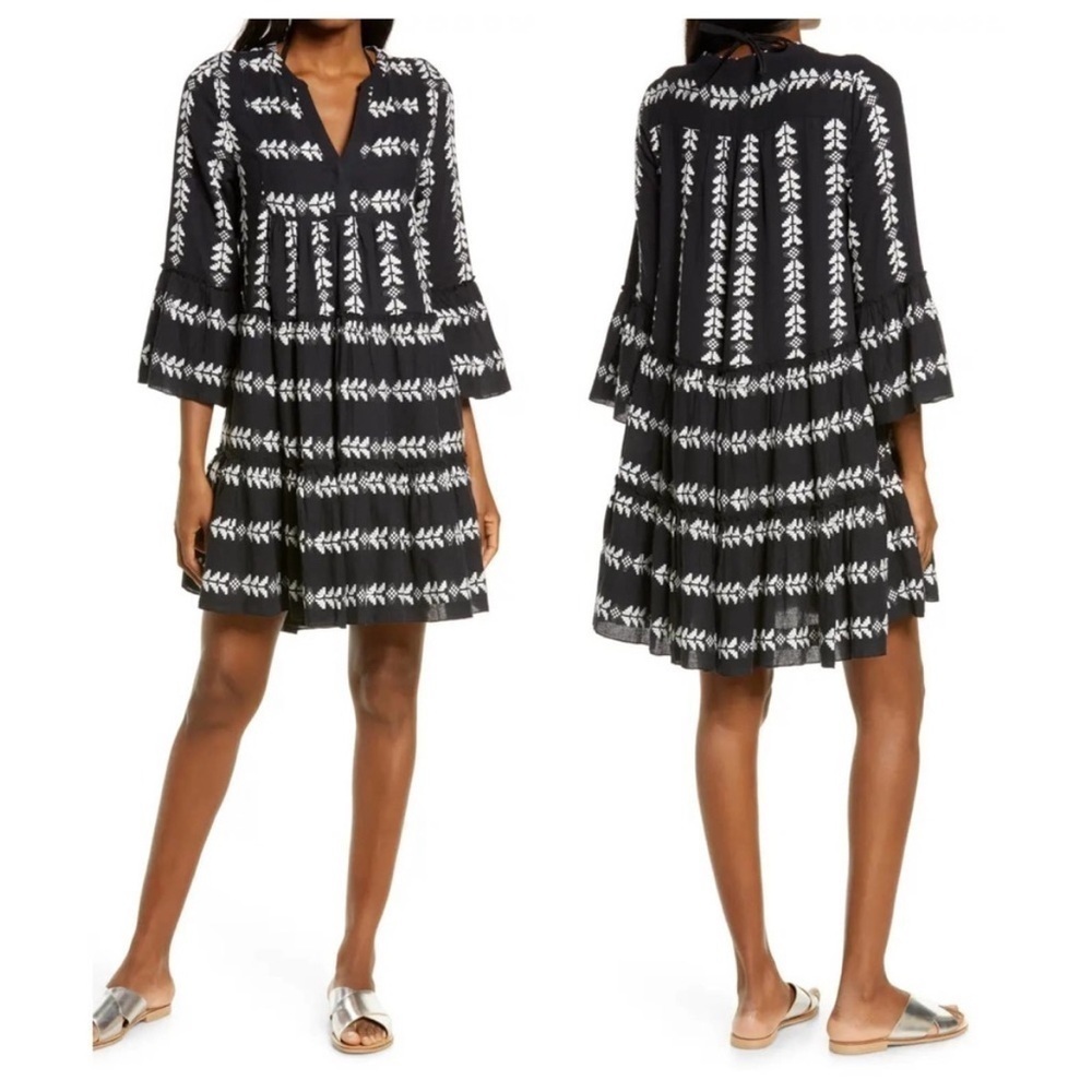 Elan Grecian Cover-up Dress | Black | XS